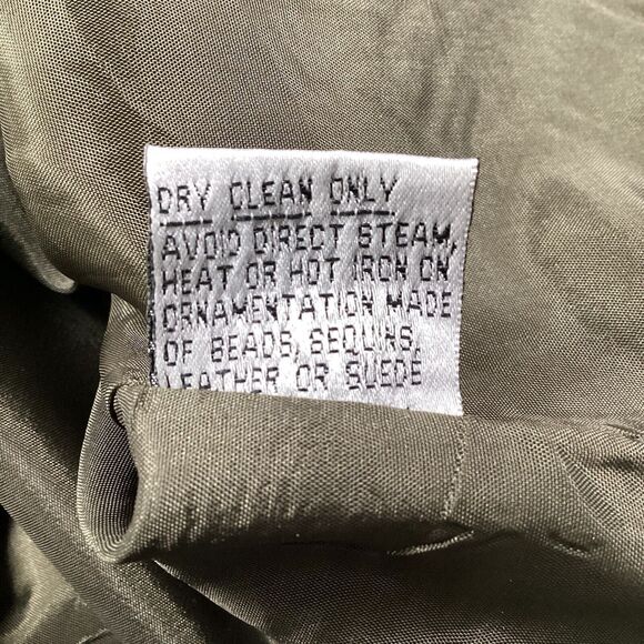 John Meyer Of Norwich Oversized Jacket Green Embroidery Beaded Embellish VTG 22W - Picture 12 of 15